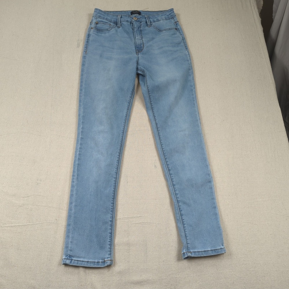 Curve Appeal Jeans Womens 8 29 Blue High Rise Skinny Stretch Light Wash
